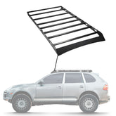 Sherpa - The Rammstein Half Height/Single Row Light Aluminum Roof Rack with Crossbars Made for 2003-2010 Cayenne & Touareg - Drill Free Rack for Tents; Kayaks; Bikes; Skis Made in the USA