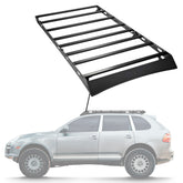 Sherpa -The Rammstein Full Height Aluminum Roof Rack with Crossbars Made for 2003-2010 Cayenne & Touareg - Drill Free Rack for Tents; Kayaks; Bikes; Skis Made in the USA