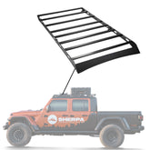 Sherpa -The Sunlight Full Height Aluminum Roof Rack with Crossbars Made for 2020-2025 Jeep Gladiator JT - Drill Free Rack for Tents; Kayaks; Bikes; Skis Made in the USA
