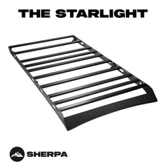 Sherpa -The Starlight Full Height Aluminum Roof Rack with Crossbars Made for 2018-2025 Jeep Wrangler JL - Drill Free Rack for Tents; Kayaks; Bikes; Skis Made in the USA