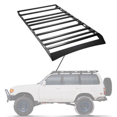Sherpa - The La Sal Half Height/Single Row Light Aluminum Roof Rack with Crossbars Made for 1990-1997 Toyota 80 Series Land Cruiser - Drill Free Rack for Tents; Kayaks; Bikes; Skis Made in the USA