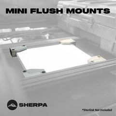 Sherpa Starlink Mini Flush Mounts – CNC-Machined Aluminum Mounting Brackets – Low-Profile Flush Mount Kit for Starlink Mini High Performance Dish – Anodized Aluminum Finish – Made in USA