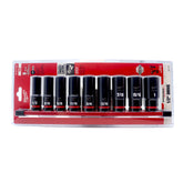 Milwaukee 49-66-7022 SHOCKWAVE 1/2" Drive SAE 6 Point Socket Set - 9PC