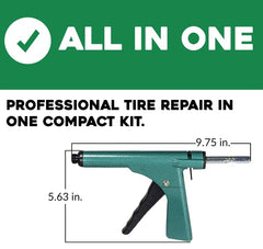Stop & Go 1075A Tubeless Tire Plugger Repair Kit with 25 Rubber Plugs, Insertion Tool, Reamer, and Laminated Instructions for Motorcycles, ATVs, UTVs, and Cars