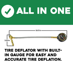Stop & Go 2010 Rapid Analog Tire Deflator, Accurate 0-80PSI Pressure Gauge for Jeeps, 4x4, ATV, UTV, Truck, and Other Off Road Vehicles