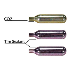 Stop & Go 300 Emergency Sealant and Inflation Kit for Bicycle and E-Bike Tubeless Tires, Includes 2 Sealant Cartridges and 1 CO2 Cartridge, Compatible with Presta and Schrader Valves