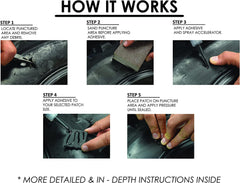 Stop & Go SW1000 14 Piece Emergency External Sidewall Tubeless Tire Repair Kit for Punctures on ATV, UTV, Trailer, Lawnmower, RZRs, Side by Side, & Golf Cart (7 Patches)