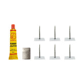 Stop & Go 3002 8 Piece Tubeless Tire Repair Kit with Patches & Rubber Cement for Punctures & Flats on Car, Truck, ATV, UTV, Motorcycle, & Trailer (6 Patches)