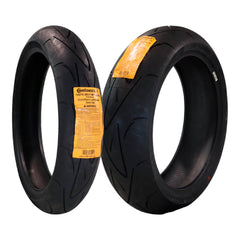 Continental ContiSportAttack 120/70ZR17 Front and 180/55ZR17 Rear Motorcycle Tires - High Performance Sport Touring Radial Tires for Street Bikes - 120/70-17 Front & 180/55-17