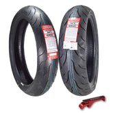 Kenda KM1 120/70ZR17 & 150/60ZR17 Motorcycle Sport Touring Tire Set w/ Keychain