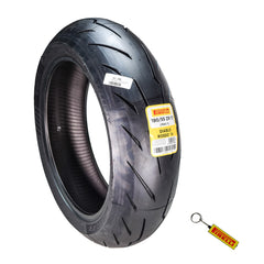 Pirelli Diablo Rosso IV 190/55-17 75W Rear Motorcycle Tire - High Performance, Durable, & Reliable Tire for Super Sport Bikes w/ Keychain