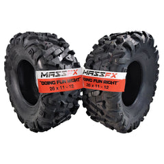 MASSFX 26x11-12 Rear Tires for ATV, UTV, & SxS-6-Ply w/ 1/2" Tread Depth (2-pk)