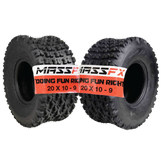 MASSFX 20x10-9 Rear Durable ATV Sport Tire 6 PLY 20x10x9 (2 Pack)