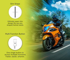 Twiins HF 3.0 Intercom Bluetooth Motorcycle Helmet Communication Headset