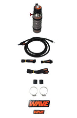 FluidLogic Wave Complete Hydration System with Wide Mouth, Stainless Steel Bottle (32oz) - Universal Rollbar Mount & Hardware for UTV & Offroad Vehicles w/ Keychain