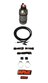 FluidLogic Wave Complete Hydration System with Wide Mouth, Stainless Steel Bottle (64oz) - Universal Rollbar Mount & Hardware for UTV & Offroad Vehicles w/ Keychain