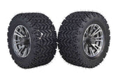 MASSFX SL 20x10-10 Front/Rear Golf Cart Tire, QUAKE Grey Wheel 10x7 4/101.6 2pk