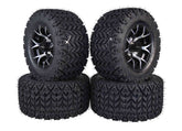 MASSFX SL 20x10-10 F/R Golf Cart Tire, PIT VIPER Black Wheels10x7 4/101.6 4pk