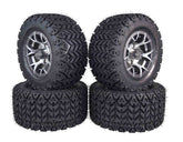 MASSFX SL 20x10-10 F/R Golf Cart Tire, PIT VIPER Grey Wheels10x7 4/101.6 4pk