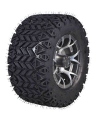 MASSFX SL 20x10-10 F/R Golf Cart Tire, PIT VIPER Grey Wheels10x7 4/101.6 4pk