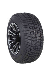 MASSFX SL 205/50-10 F/R Golf Cart Tire, QUAKE Black Wheels 10x7 4/101.6 4pk