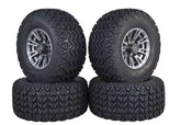 MASSFX SL 22x11-10 Front/Rear Golf Cart Tire, QUAKE Grey Wheel 10x7 4/101.7 4pk