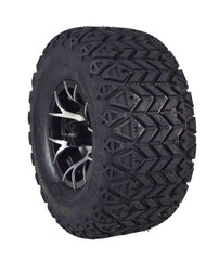 MASSFX SL 22x11-10 Front/Rear Golf Cart Tire, VIPER Blk Wheel 10x7 4/101.7 4pk