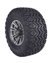 MASSFX SL 22x11-10 Front/Rear Golf Cart Tire, VIPER Gry Wheel 10x7 4/101.8 4pk