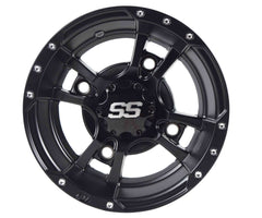 ITP 10SB10 10x5 4/144 3+2 SS112 Black Alloy Front Sport Wheel