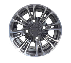 MASSFX 10x7 Golf Cart Rim with 4/101.6 or 4 on 4" Bolt Pattern - Gun Metal Grey