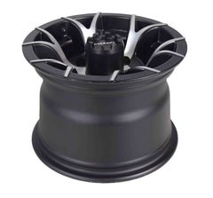 MASSFX 10x7 Golf Cart Rim with 4/101.6 or 4 on 4" Bolt Pattern - Matte Black