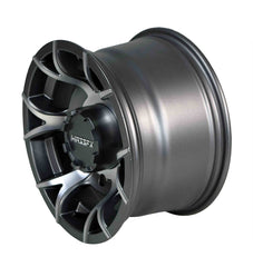 MASSFX Gunmetal 12x7 4/156 Pit Viper RZR Wheel Gun Metal Grey Rim 4-Pack