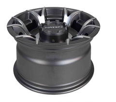 MASSFX Gunmetal 12x7 4/156 Pit Viper RZR Wheel Gun Metal Grey Rim 4-Pack