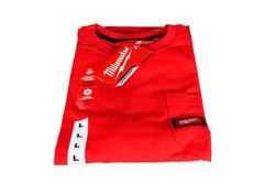 Milwaukee Men's Large Red Heavy Duty Cotton/Polyester Short-Sleeve Pocket T-Shirt (601R-L) (CLONE)