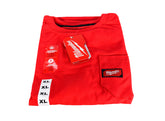 Milwaukee 601R-XL Mens X-Large Red Heavy Duty Cotton/Polyester Short-Sleeve Pocket T-Shirt