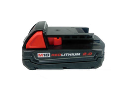 Milwaukee M18 REDLITHIUM CP2.0 Compact 18V Lithium-Ion Battery – 2.0Ah (2 Pack), Extended Runtime, Fade-Free Power, Durable Construction, Compatible with All Milwaukee M18 Tools