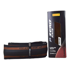 Pirelli P ZERO Race TLR Classic 28-622 (700x28c) Road Bike Tire - Tubeless Ready, Lightweight, High-Performance Bicycle Tire for Road Racing & Training – Tan Sidewall, SmartEVO Compound
