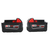 Milwaukee M18 REDLITHIUM XC 3.0 Dual Battery Pack – 2-Pack of High-Capacity 18V Lithium-Ion Batteries for M18 Cordless Tools – 3.0 Amp hour - 54 Watt hour battery