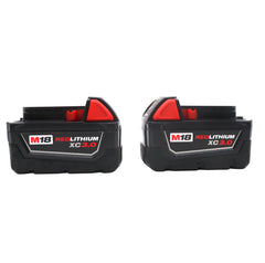 Milwaukee M18 REDLITHIUM XC 3.0 Dual Battery Pack – 2-Pack of High-Capacity 18V Lithium-Ion Batteries for M18 Cordless Tools – 3.0 Amp hour - 54 Watt hour battery