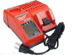 Milwaukee M12 & M18 Multi-Voltage Lithium-Ion Battery Charger – Fast Charging System for Milwaukee M12 and M18 REDLITHIUM Batteries, Compact Design, Compatible with All M12/M18 Tools