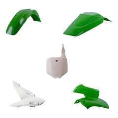 Polisport Motocross (MX) Replica Plastic Kit for Kawasaki KX 65 (2000-25) Dirt Bike – OEM Quality, Durable, Flexible & Perfect Fit – Green/White