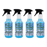 BLACKHAWK PERFORMANCE Eco Boat Hull Cleaner - Effortlessly Removes Water Stains, Deposits, Scale, & Scum - Safe for All Fiberglass & Aluminum Boats - Made in USA (4 Pack, 32 OZ)