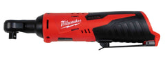 Milwaukee M12 3/8" Cordless Ratchet Kit, 12V, 35 ft-lbs Torque, 250 RPM, with 1.5Ah Battery, Charger, Tool Bag, and 3/8" to 1/4" Adapter, Compact Design (2457-21)
