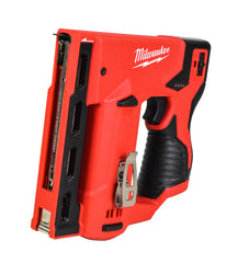 Milwaukee M12 12-Volt Lithium-Ion Cordless 3/8-Inch Crown Stapler Kit with REDLITHIUM CP1.5 Battery, Charger, and Adjustable Belt Hook - Fastens a range of 3/8" flat crown staples from 1/4" - 9/16"