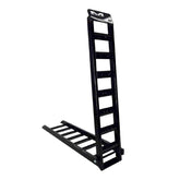 Matrix Concepts A8 8 ft Aluminum Ramp - Black | Folding 750 lb Loading Ramp for Motorcycle, ATV, UTV | 6061 Aircraft Aluminum | Rubber-Tipped, Arched Rungs & Safety Straps