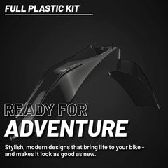 Polisport Motocross (MX) Replica Plastic Kit for GASGAS MR250 & MR300 (2021–2025) Dirt Bike – OEM Quality, Durable, Flexible & Perfect Fit – Black/White