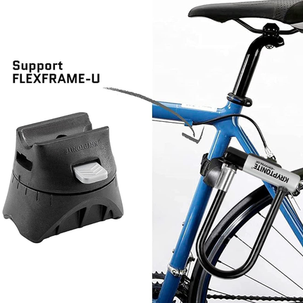 Kryptonite Kryptolok ATB U-Lock,  12.7mm hardened performance steel shackle, Double deadbolt design, 2 Stainless Steel Keys, Lightweight 3.2 lbs, High Security for E-Bikes, Mountain Bikes, & Scooters