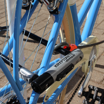 Kryptonite Kryptolok ATB U-Lock,  12.7mm hardened performance steel shackle, Double deadbolt design, 2 Stainless Steel Keys, Lightweight 3.2 lbs, High Security for E-Bikes, Mountain Bikes, & Scooters