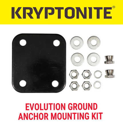 Kryptonite Evo. Ground Anchor + Heavy Duty Steel Ground Anchor Fixing Kit