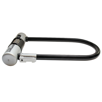Kryptonite 005797 KryptoLok Combo U-Lock 12.7mm Hardened Steel Bicycle Lock with 4-Digit Resettable Combination, Double Deadbolt Security, FlexFrame Bracket, 4 x 9 Inch, Vinyl Coating, Black